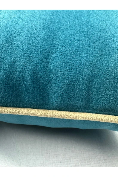 HHKARTS Kadife Biyeli Kırlent Kılıfı 40x40 - Resim 4