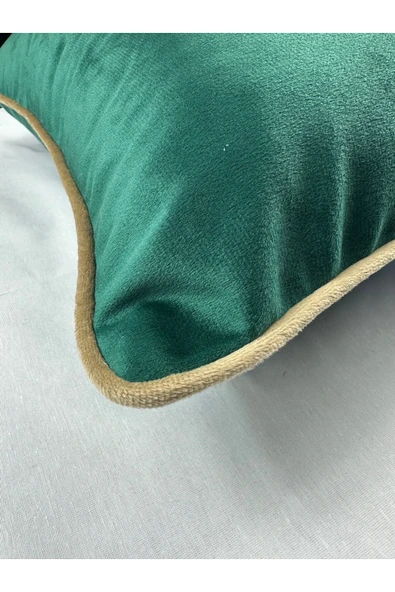 HHKARTS Kadife Biyeli Kırlent Kılıfı 40x40 - Resim 3