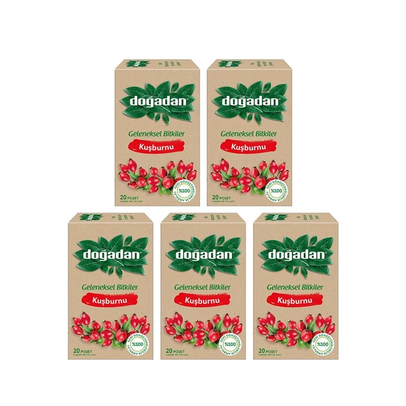 Doğadan Kuşburnu Çayı 20'li x 5 Adet - Resim 2