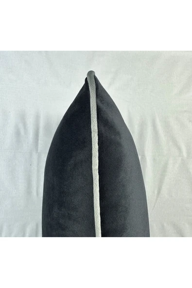 HHKARTS Kadife Biyeli Kırlent Kılıfı 40x40 - Resim 5