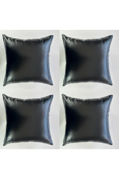 HHKARTS Çift Taraflı Gerçek Deri Yastık Kılıfı 40x40 4'lü ürün görseli