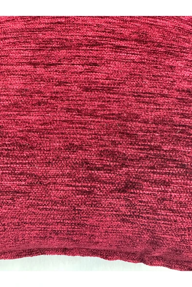 HHKARTS Kırmızı Şönil Düz Kırlent Kılıfı 40x40 - Resim 4