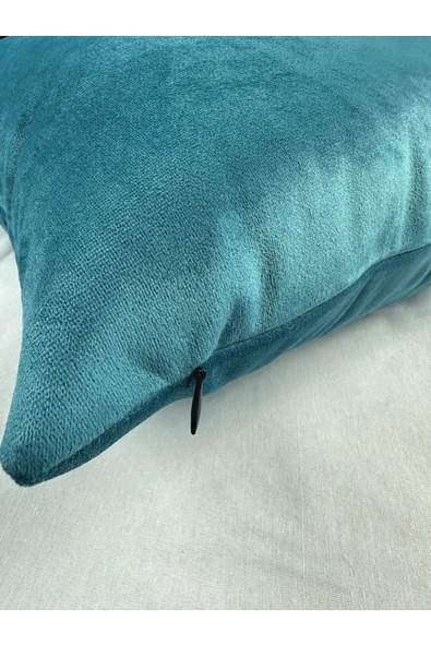 HHKARTS Fermuarlı Kadife Kırlent Kılıfı 40x40 - Resim 7