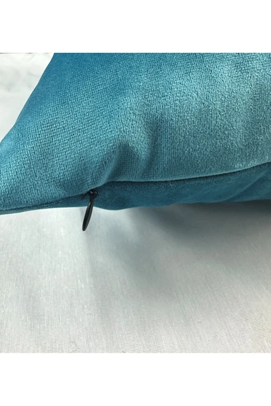 HHKARTS Fermuarlı Kadife Kırlent Kılıfı 40x40 - Resim 6