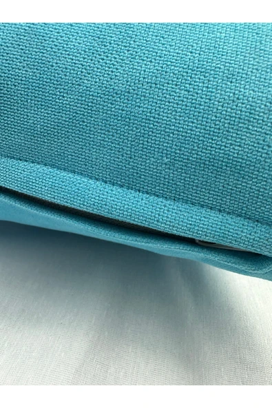 HHKARTS Mavi Renk Çiçek Desenli Nakışlı Yastık Kılıfı 30x50 | Kırlent Kılıfı Fermuarlı - Resim 7