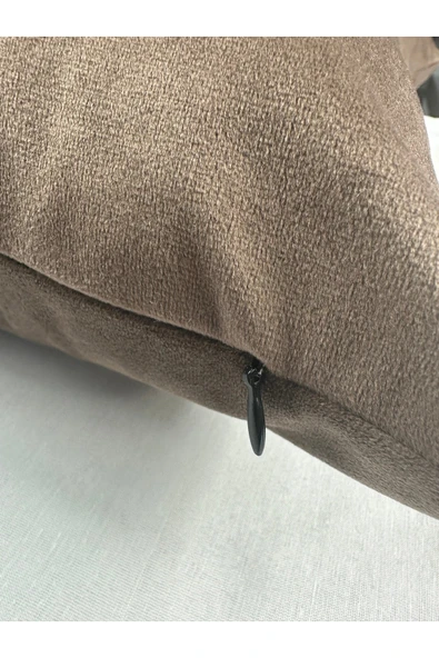 HHKARTS Fermuarlı Kadife Kırlent Kılıfı 40x40 - Resim 6