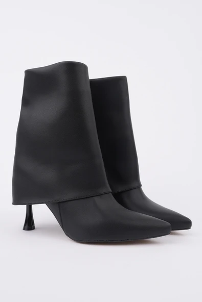 Muggo MARLA Sivri Burun İnce Topuklu Fermuarlı Kadın Bot - 3