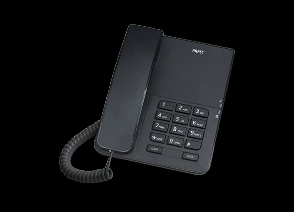 KAREL Masa Üstü Kablolu Ahizeli Telefon SİYAH (Ekransız)
