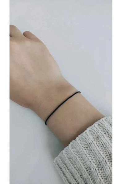 BAE ATOLYE 10 Adet Siyah Şans Bileklik, Çift Bileklik, Arkadaşlık Bilekliği, İp Bileklik ürün görseli