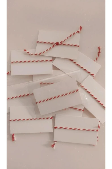 KÜBRA 50 Adet Marteniçka Bileklik, Şans Bilekliği, Arkadaşlık Bilekliği, Kırmızı Beyaz İp Bileklik ürün görseli