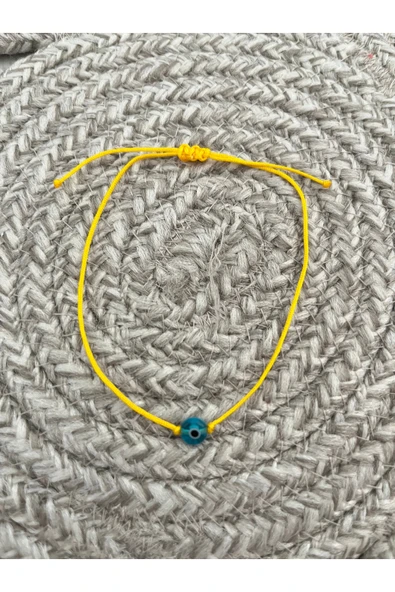 BAE ATOLYE Sarı Ipli Nazar Boncuklu Şans Bilekliği ürün görseli