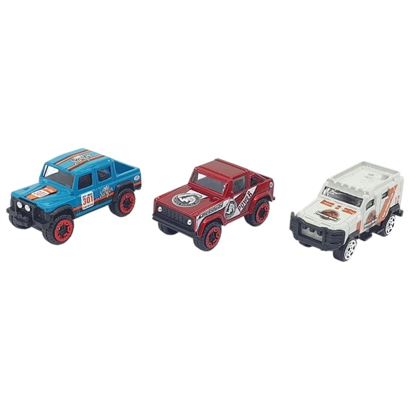 3'lü Araba Off-Road Seti - Die Cast - DS045 ürün görseli