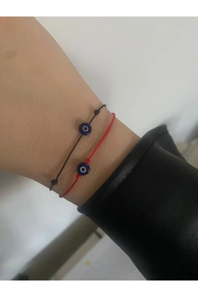 BAE ATOLYE Nazar Boncuklu Sevgili Bilekliği (2 Adet) ürün görseli