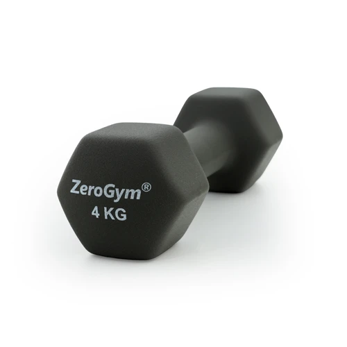 Zerogym Neopren Kaplı  İçi Demir Dambıl 4 kg Gri 1 Adet - 1