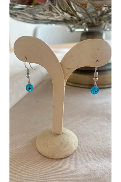 BAE ATOLYE nazar boncuklu mini cam küpe ürün görseli