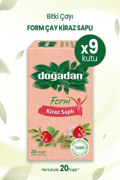 Doğadan Form Çay Kiraz Saplı 20'li x 9Adet ürün görseli