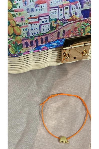 BAE ATOLYE Turuncu Fil Şans Bilekliği - Resim 2
