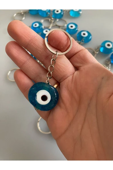 BAE ATOLYE El Yapımı Cam Nazar Boncuğu Anahtarlık ürün görseli