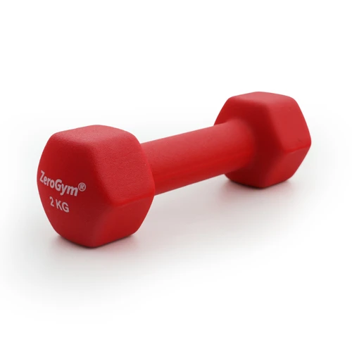 Zerogym Neopren Kaplı İçi Demir Dambıl 2 kg Kırmızı 1 Adet - 2