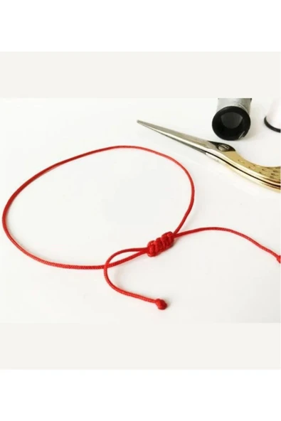 BAE ATOLYE Paraşüt Ipi Sevgili, Arkadaşlık Bilekliği Kırmızı Ayarlanabilir Ip Bileklik ürün görseli