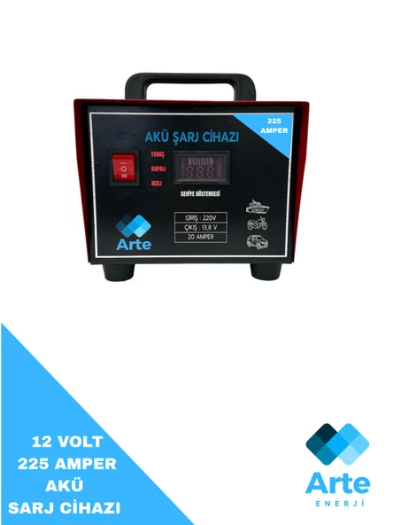 ARTE AKÜ ŞARJ CİHAZI 12 VOLT 225 AMPER