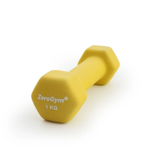 Zerogym Neopren Kaplı İçi Demir Dambıl 1 kg Sarı 1 Adet