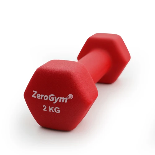 Zerogym Neopren Kaplı  İçi Demir Dambıl 2 kg Kırmızı 1 Adet
