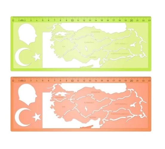 Hatas Türkiye Haritası Şablonu - 2 adet - 1