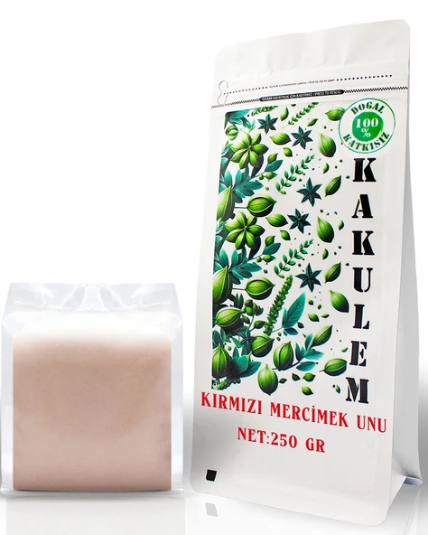 KAKULEM GLUTENSİZ SERTİFİKALI Kırmızı Mercimek Unu 250 GR