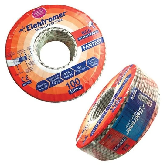Elektromer Fantasy Trishield Örgülü Anten Kablosu 100 Metre ürün görseli