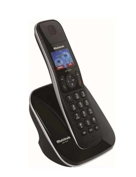 MULTİTEK Telsiz Telefon Ultra İnce Renkli Ekranlı Arayan Numarayı Gösteren Dect Telefon SİYAH
