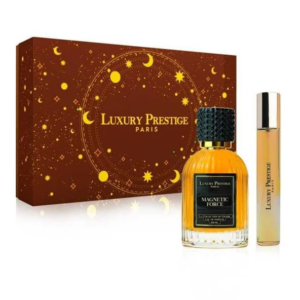 Luxury ZY0R010871 Prestıge Magnetic Force 100ML+35ML EDP Erkek Set Parfüm - 1