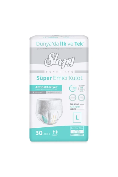 SLEEPY Sensitive Antibakteriyel Emici Külot Large 30 Adet - 2