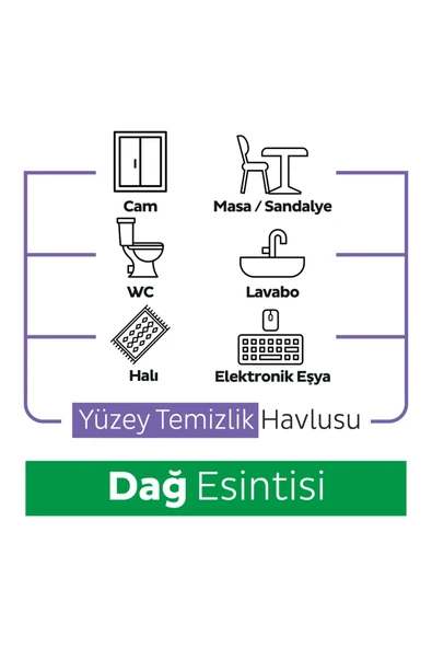 Sleepy Mountain Yüzey Temizlik Havlusu&Mendili Dağ Esintisi 100 Yaprak - 6
