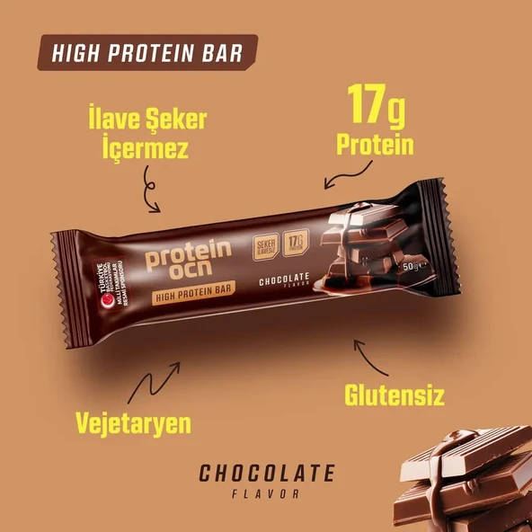 PROTEİNOCEAN Çikolata Aromalı Protein Bar 50 g (2 Adet) - 3