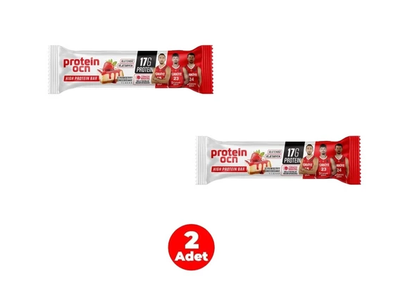 PROTEİNOCEAN Çilekli Cheesecake Protein Bar 50 g (2 Adet) - 1