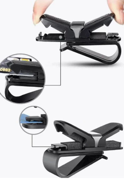 Araç İçi Çift Taraflı Gözlük ve Kart Tutucu Klips – Pratik Düzenleyici Araç Aksesuarı - 3