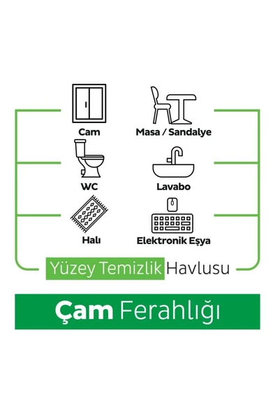 Sleepy Pine Yüzey Temizlik Havlusu&Mendili Çam Ferahlığı 100 Yaprak - Resim 6