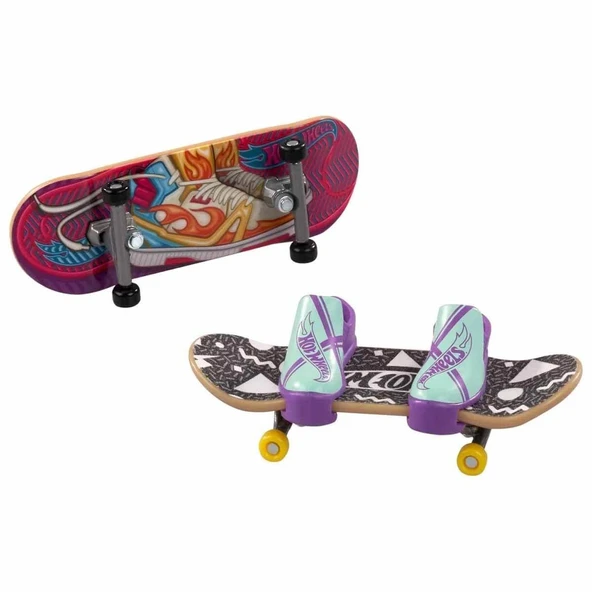 Hot Wheels Skate Retro Temalı Ikili Parmak Kaykay ve Ayakkabı - 2