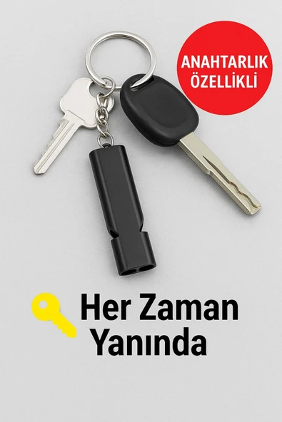 Acil Durum İmdat Düdüğü – Metal Gövde, Anahtarlık Özellikli Kamp, Balıkçılık, Yürüyüş İçin - 2
