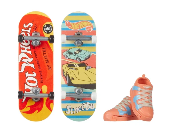 Hot Wheels Skate Retro Temalı Ikili Parmak Kaykay ve Ayakkabı - Model 2 - 1
