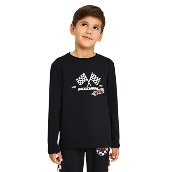 Erkek Çocuk Siyah Uzun Kol T-shirt ürün görseli 1