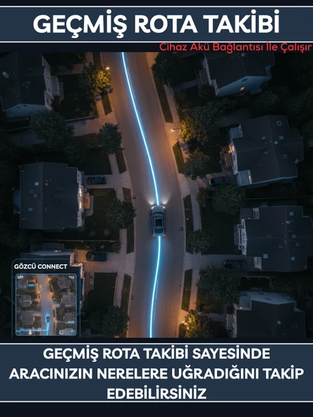 Gözcü Mobil Connect Takip Cihazı Anlık Konum Takibi Geçmişe Dönük Veri Araç Motor Gizli Takip Cihazı Geofenceli - 4