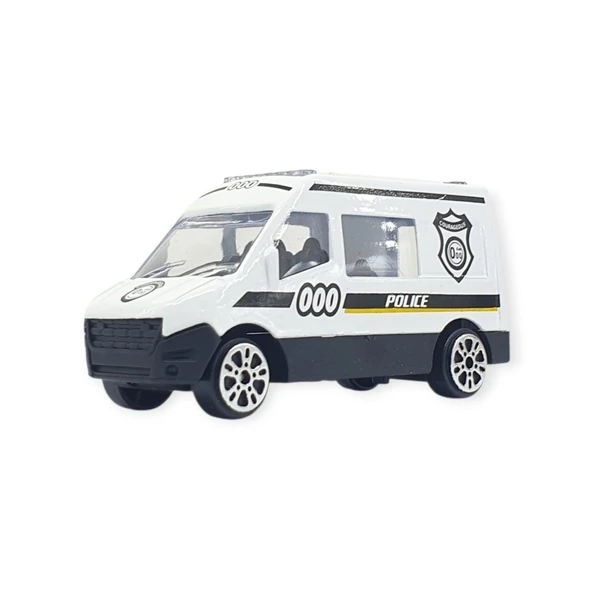 3'lü İş Makinaları Road Seti - Die Cast - DS044 - Polis - 4