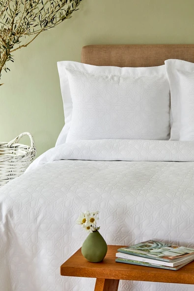 Karaca Home Back To Basic Beyaz Tek Kişilik Yatak Örtüsü - Resim 7