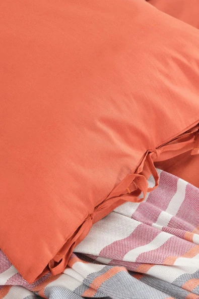 Karaca Home Basic Terecota Taş Çift Taraflı Çift Kişilik Nevresim Pike Takımı  - Resim 2