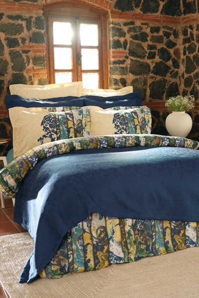 Karaca Home Ornella İndigo Çift Kişilik Düet Set ürün görseli
