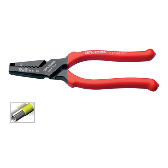 Ceta Form E69F-Es2 Kablo Yüksüğü Sıkma Penseleri (Dövme)0.5-16mm ürün görseli