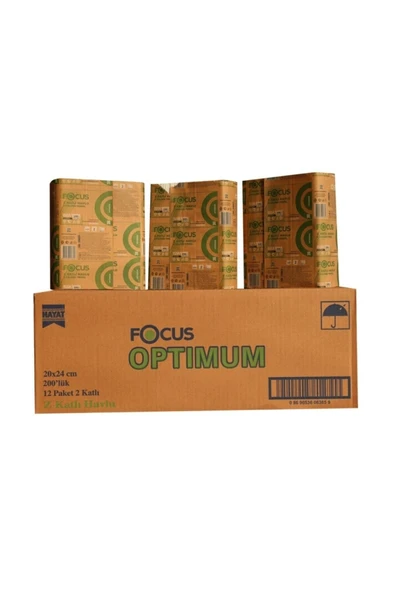 Optimum Z Katlama Kağıt Havlu 20 Cm X 24 Cm 1 Koli (12 Paket) ürün görseli