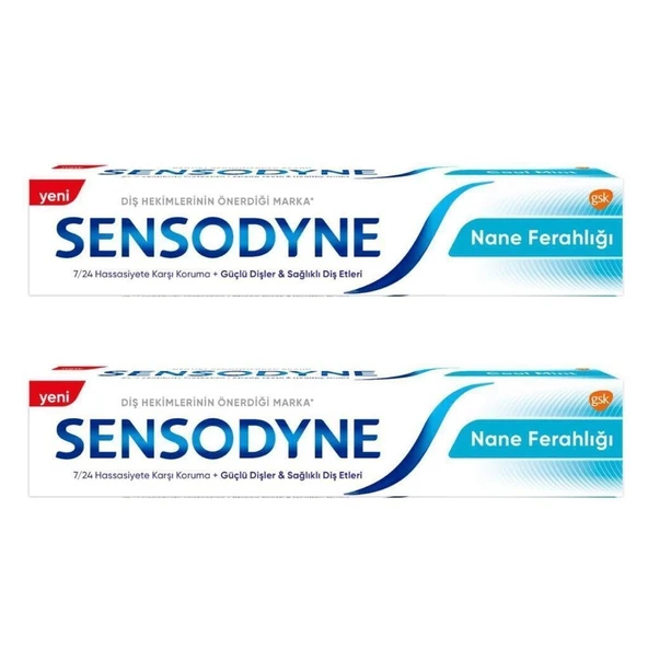 Sensodyne Nane Ferahlığı Florürlü Diş Macunu 75 ml 2 Adet